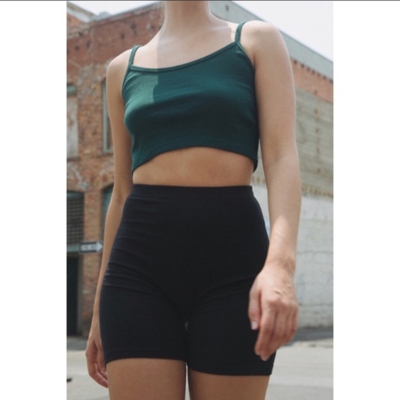 Brandy Melville / John Galt Skylar Dark Forest Green Cropped Tank Top - Picture 4 of 10